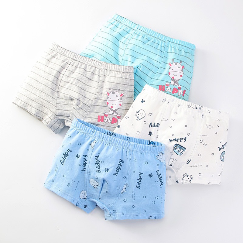 (QC24) Sét 4 Chiếc Quần Sịp Bé Trai Cotton -Hàng Quảng Châu Cao Cấp