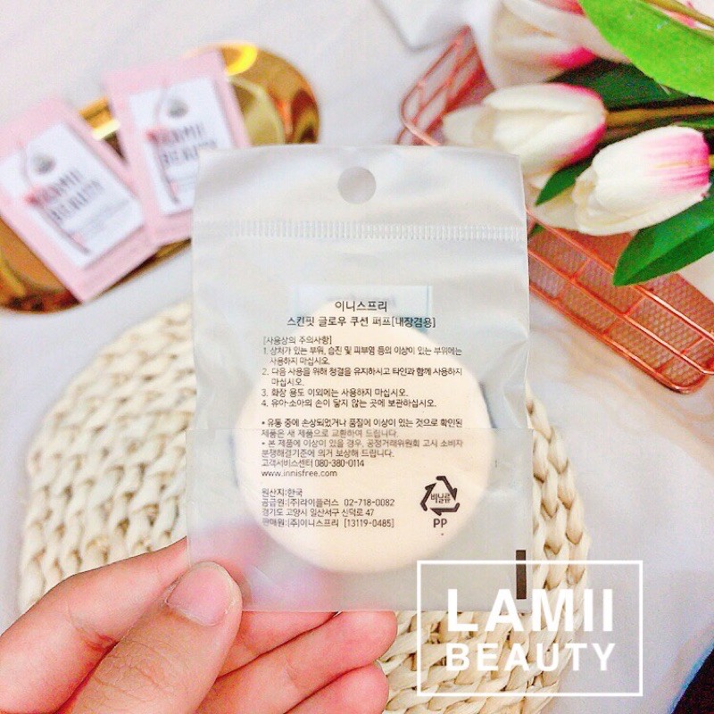 Bông phấn/ mút đánh cushion,kem nền INNISFREE AIR MAGIC PUFF