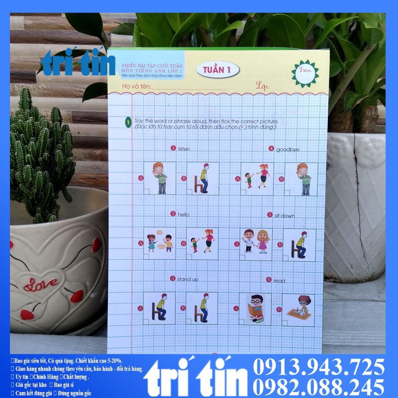 PHIẾU BÀI TẬP CUỐI TUẦN MÔN toán, tiếng việt ,TIẾNG ANH LỚP 1THEO CHƯƠNG TRÌNH MỚI