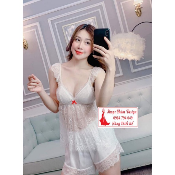 Bộ 2 dây ren mi trắng siêu đẹp. Hàng thiết kế chuẩn đẹp rẻ