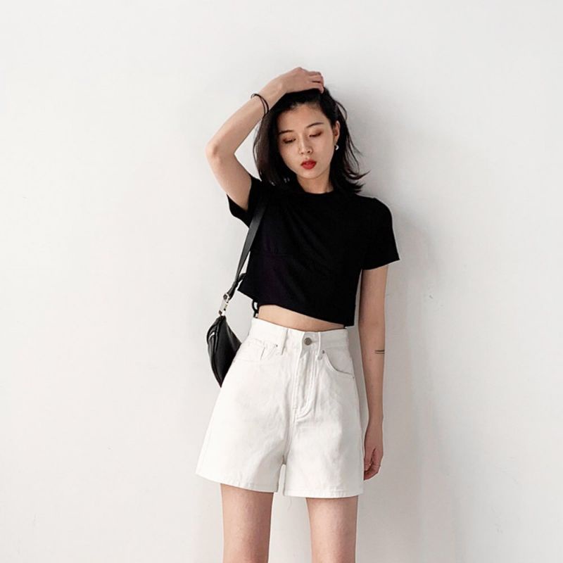 Quần Short KaKi Nữ, 2 màu trắng và đen, size S M L | BigBuy360 - bigbuy360.vn