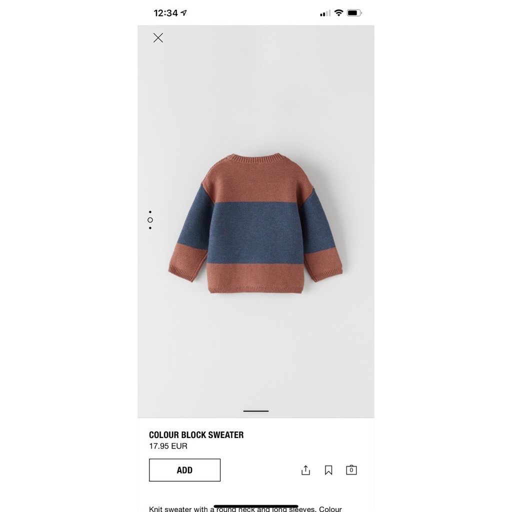 Áo len phối màu Zara