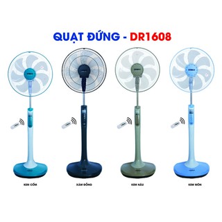 Quạt cây Senko - DR-1608, khiển xa, sải cánh 400, Điện cơ Tân Tiến