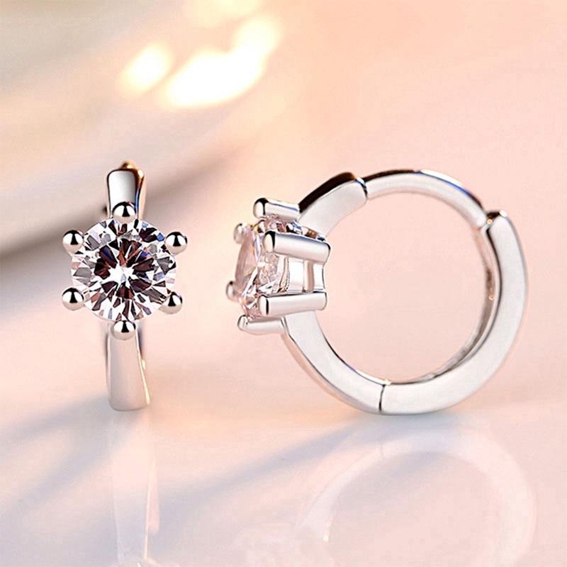 1 Đôi Bông Tai Hình Trái Tim/ Mũi Tên/ Mũi Tên Đính Đá Zircon Thời Trang Cho Nữ