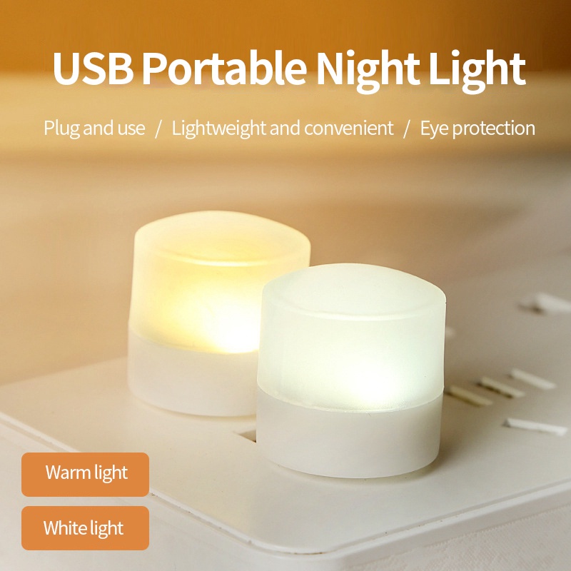 Đèn Ngủ LED Mini Có Cổng Sạc USB