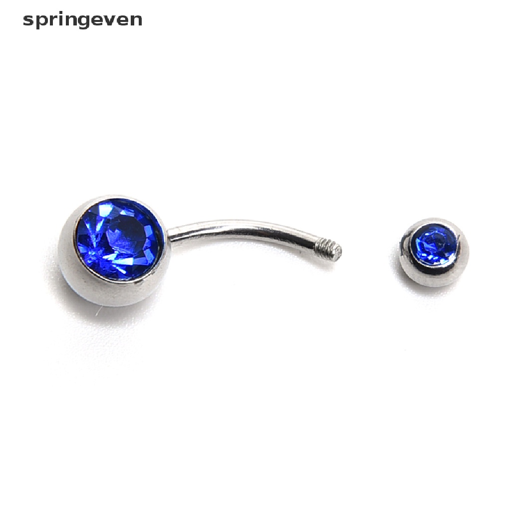 Set 10 / 12 / 15 Khuyên Rốn Thép Không Gỉ Đính Đá Pha Lê