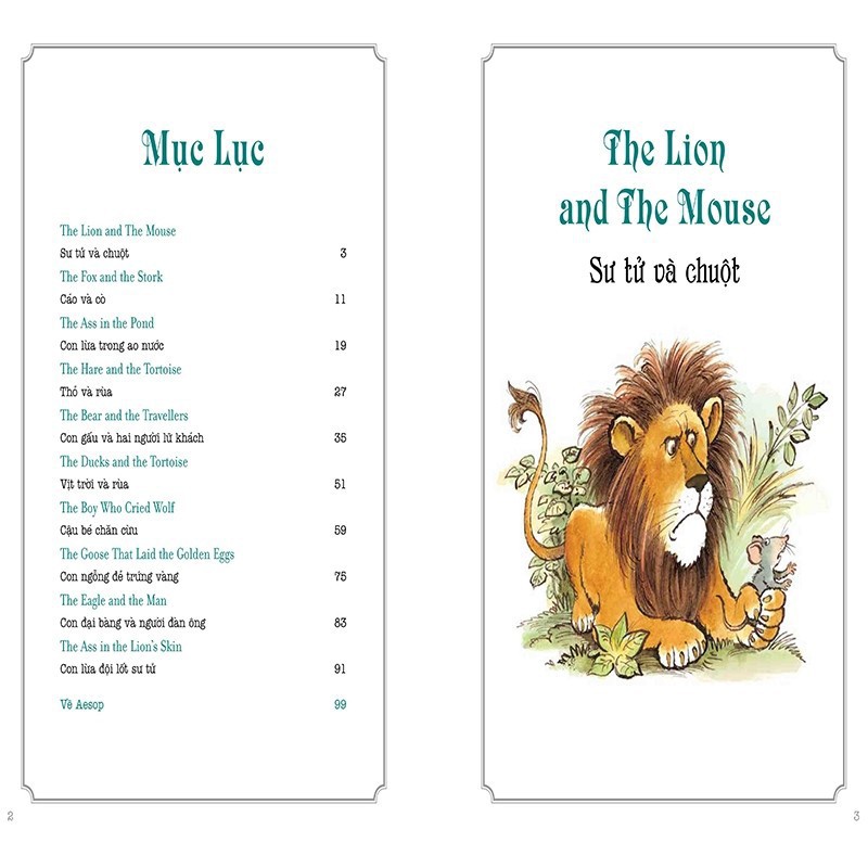 Sách Aesop Bất Hủ 2 - Song Ngữ Anh Việt Tặng Kèm Truyện Cổ Tích Song Ngữ