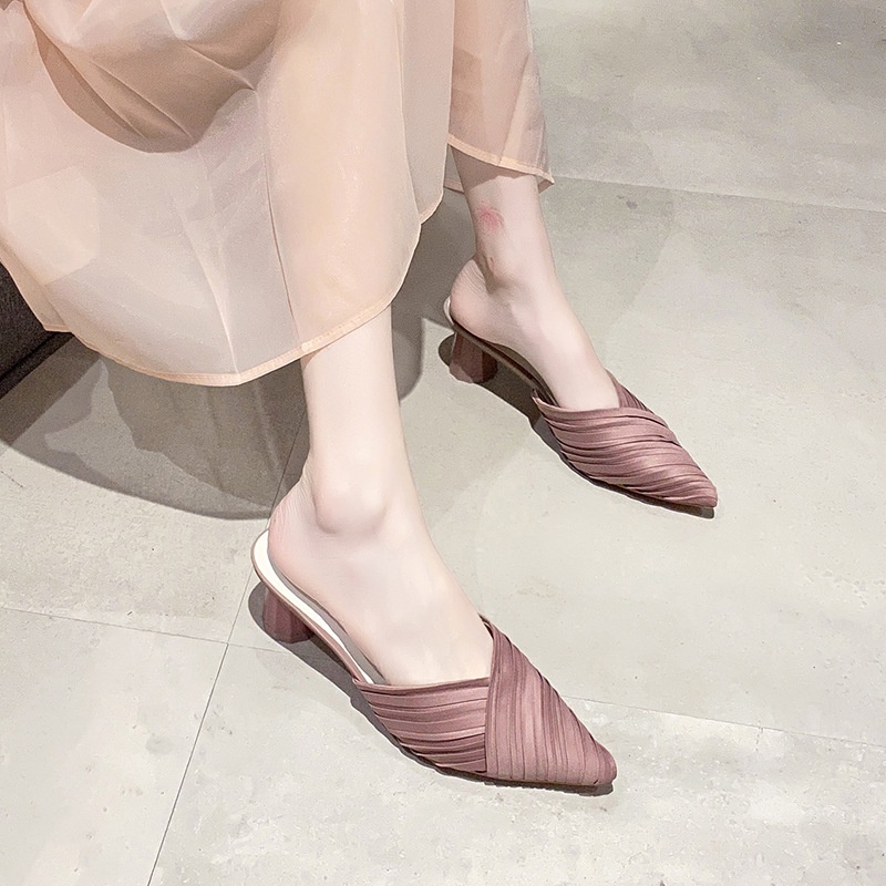 Dép cao gót XIELUAIZTA mũi nhọn thời trang thanh lịch dành cho nữ