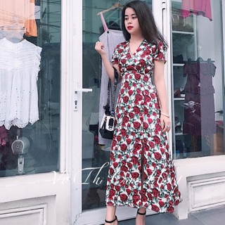 Váy midi hoa xinh