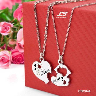 Dây chuyền cặp đôi thiên thần tình yêu Kiss You CDC044 Không đen không gỉ sét