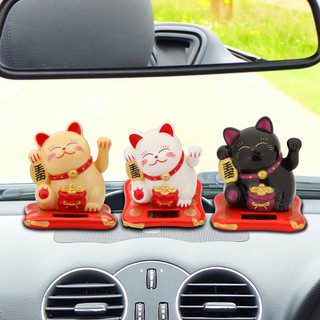 Mèo may mắn mang tài lộc vẫy tay sử dụng năng lượng mặt trời dễ thương 2.5inch