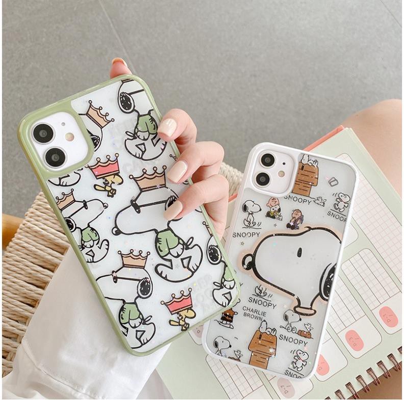 Ốp lưng iphone - Ốp iphone Kim tuyến Cartoon Snoopy 6/6s/6plus/6splus/ 7plus/ 8plus / x /xs /xs max /11 /11 promax