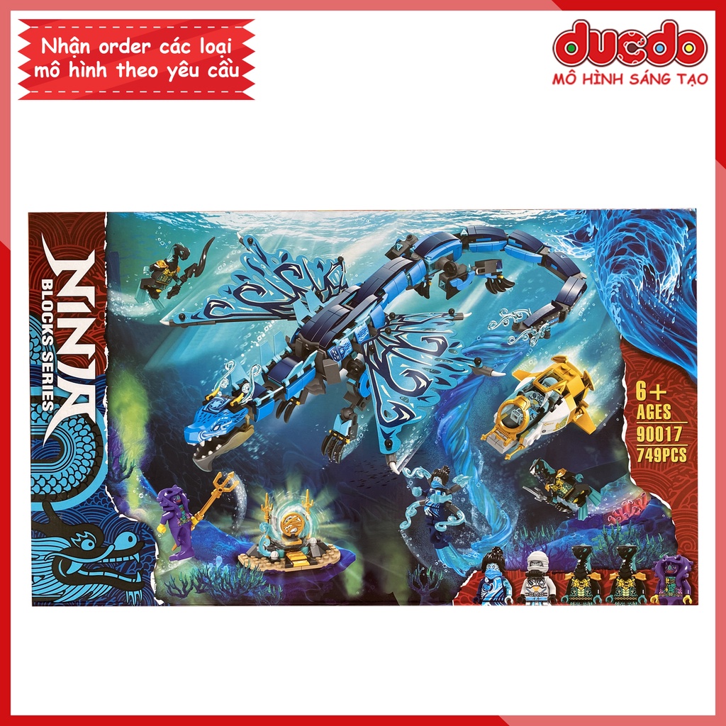 ZM 90017 Lắp ghép Ninjago Rồng biển quyền năng - Đồ chơi Xếp hình Mô hình Ninja 71754 Water Dragon