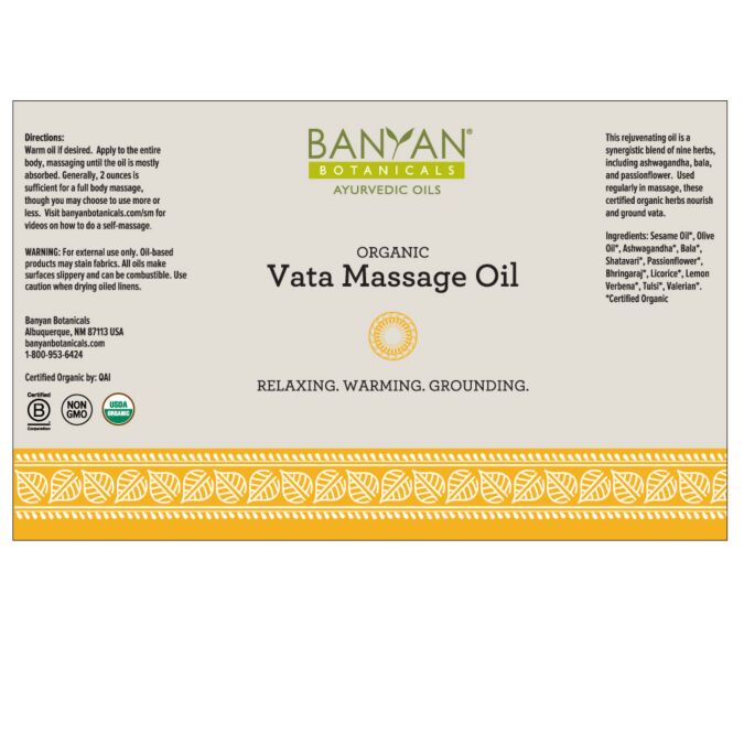 Vata Massage Oil - Dầu xoa bóp Vata Bôi trơn và hỗ trợ hệ thống vata