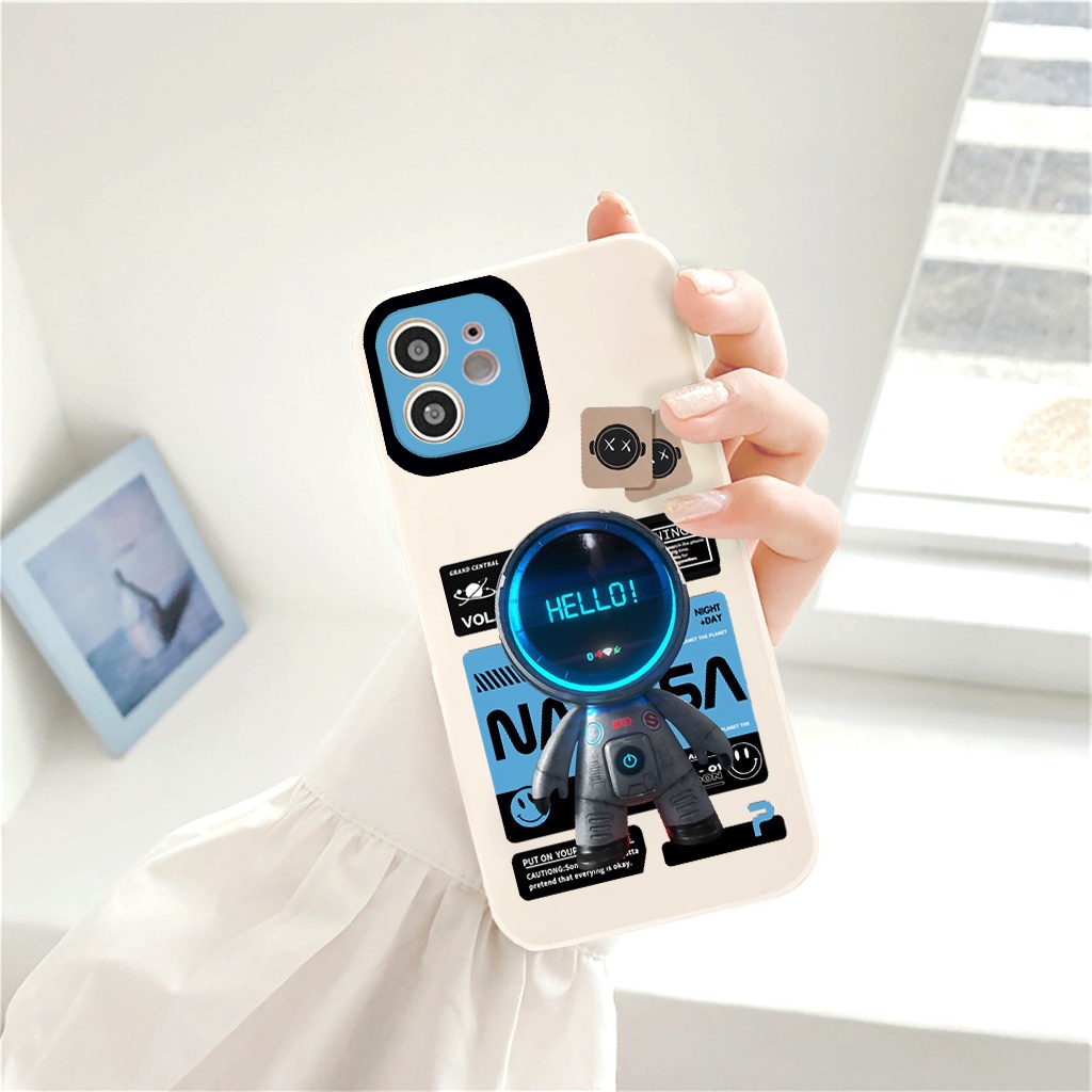 Ốp iphone - Ốp lưng iphone cạnh vuông viền camera Space hello dành cho ip 6 đến 14promax - ng141