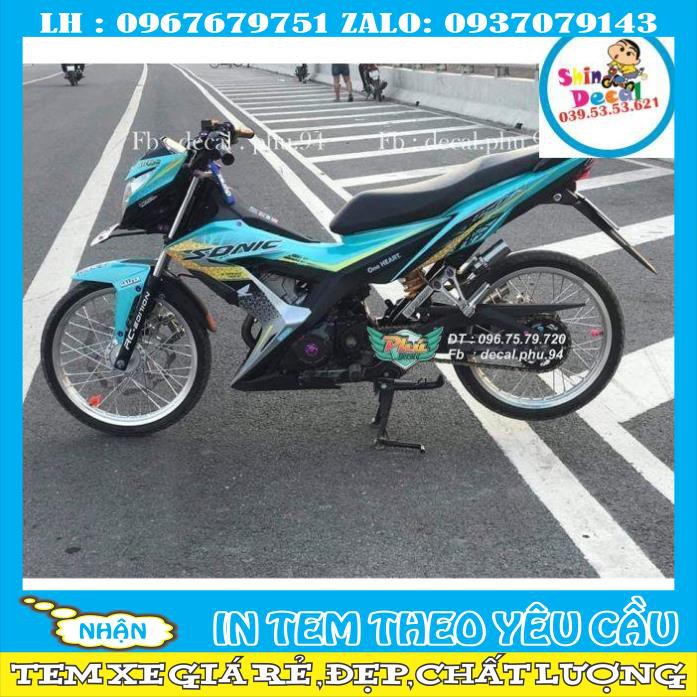 Tem Rời Sonic xanh ngọc hoa văn (V)