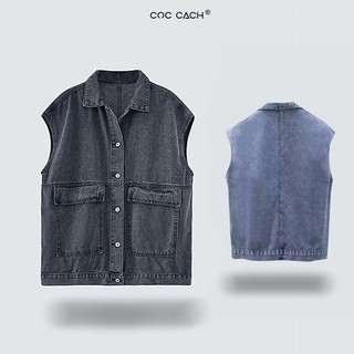 Áo khoác jeans nam nữ basic AK01 by COC CACH