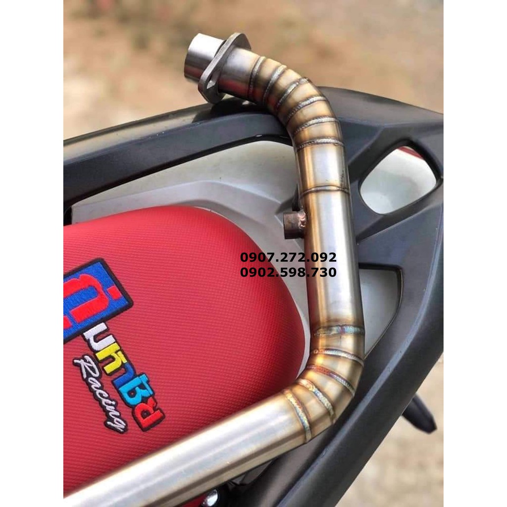 Cổ tăng inox 2 khúc 34-38-51 gắn lon cho ex 135-150,winner,sonic,raider,satria