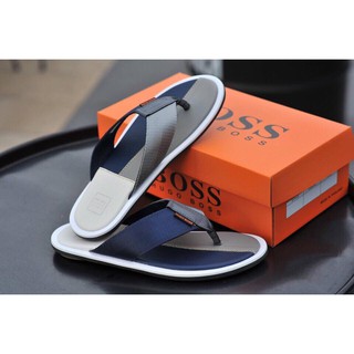 DÉP KẸP NAM HUGO BOSS 3 MÀU XANH-XÁM-TRẮNG
