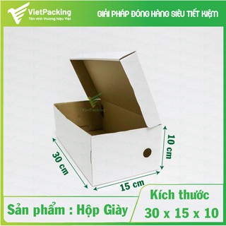 [SIÊU PHẨM] 15 hộp carton đựng giày size 30x15x10 siêu sang