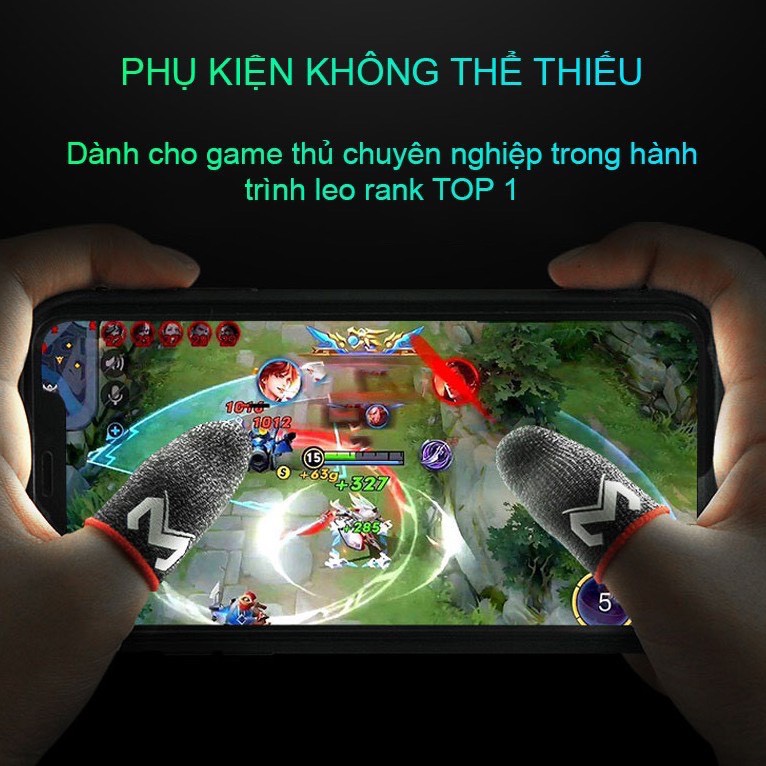 Găng tay chơi game điện thoại MEMO GT2 sợi carbon cảm ứng nhạy cho game PUBG FF Tốc Chiến Liên Quân mobile