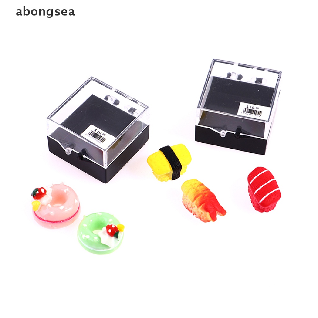 Hộp mô hình thức ăn/ đồ trắng miệng mini trang trí nhà búp bê