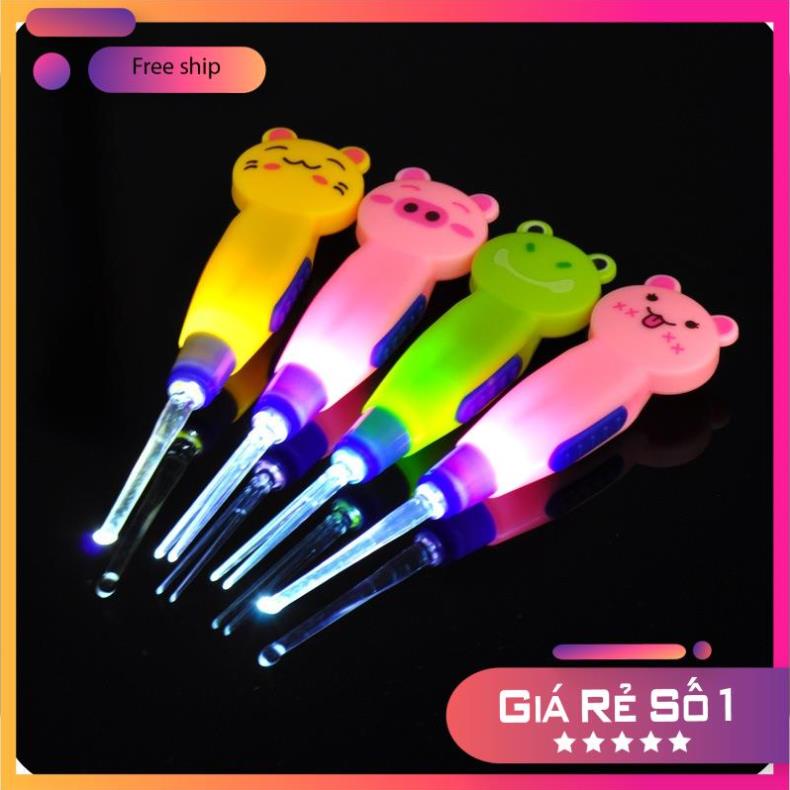 Que Lấy Ráy Tai Hình Thú Có Đèn Led Làm Sạch Tai Tiện Lợi