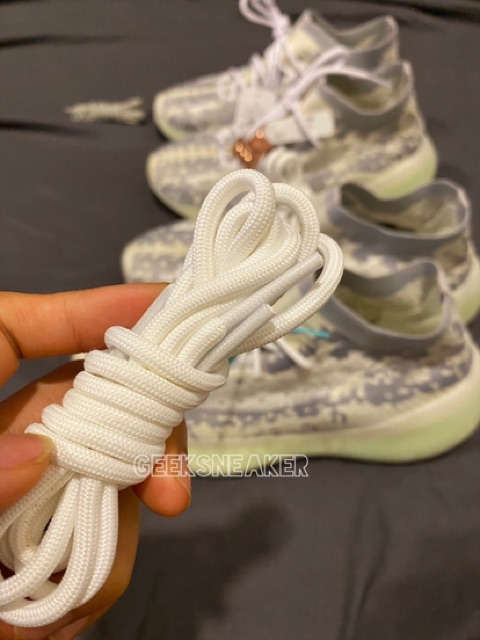 | HOT THÁNG 6 | [GeekSneaker] Dây Giày Yeezy 350, Yeezy 380 Alien màu Trắng, Kem  * Loại chuẩn* 120cm Bản to 2020 .