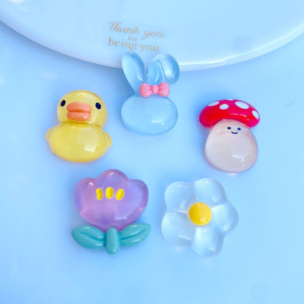 Set 10 Phụ Kiện Kẹp Trang Trí Điện Thoại/Sổ Tay Hình Dáng Xinh Xắn