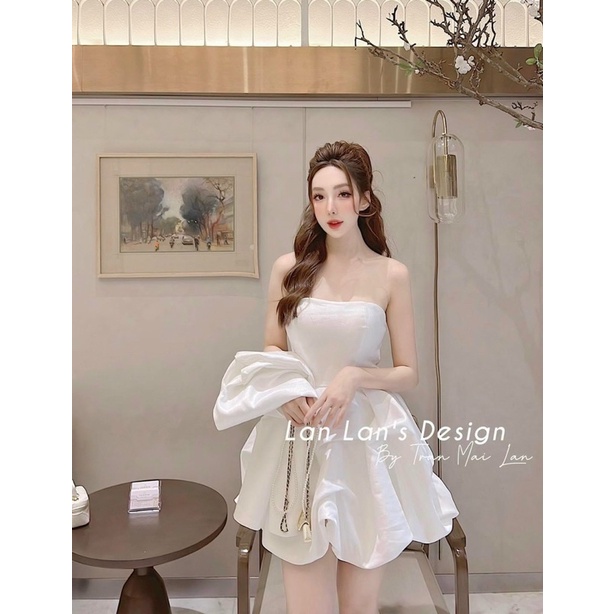 Sét váy 2s  tacta chân phồng mix áo khoác crotop siêu xinh