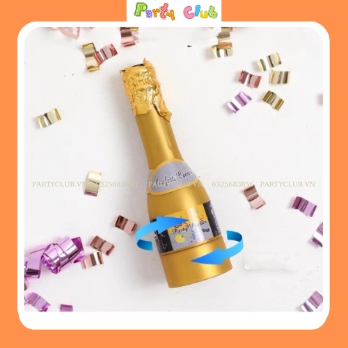 Phụt giấy hình chai rượu tạo bất ngờ