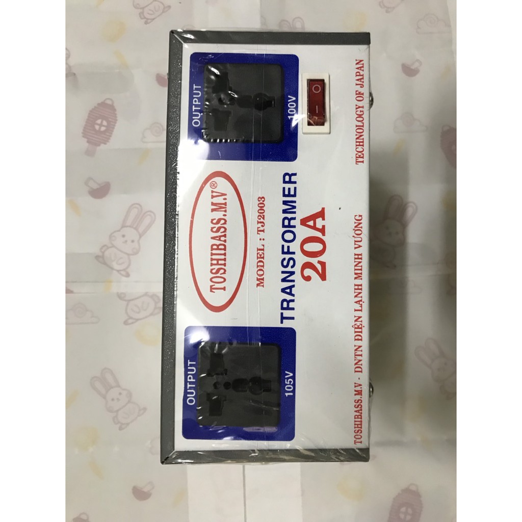 Biến thế 20A (2000W) - Chuyển điện 220V ra 100V, 105V, 110V