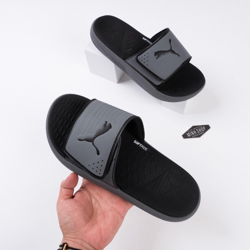 Dép Puma_Softride 'Black Steel Grey' - 10664