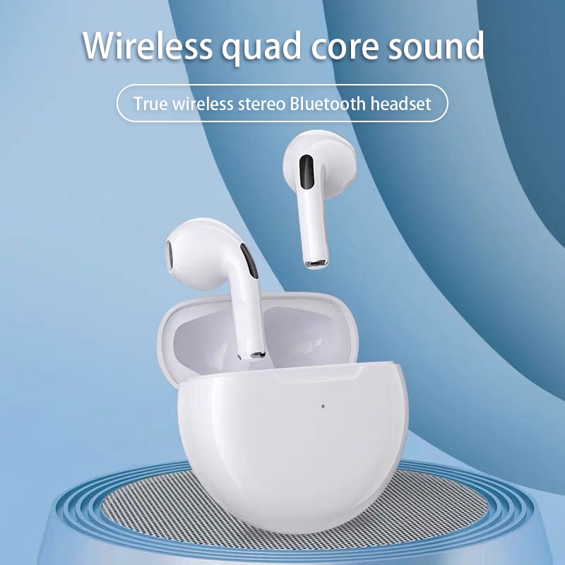 Tai Nghe Bluetooth 5.0 Không Dây TWS Cảm Ứng Điều Khiển Cảm Ứng Hàng Mới Chính Hãng Pro6 Dành Cho Iphone Xiaomi Phones