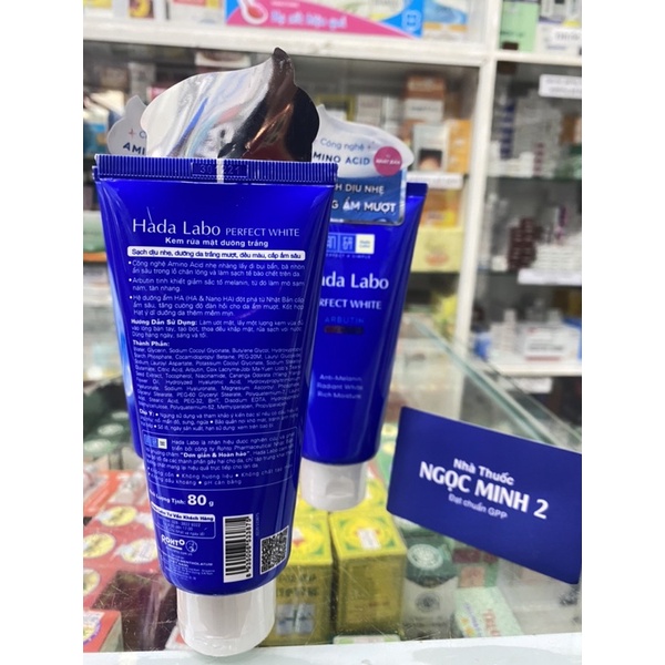 ✅ [Chính Hãng] Kem Rửa Mặt Hada Labo perfect white chai 80g kem rửa mặt dưỡng trắng