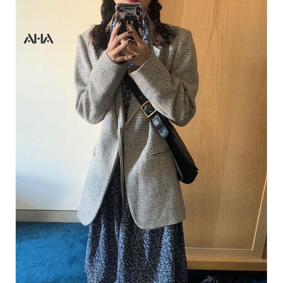 Túi xách AHA OFFICIAL đeo vai cỡ lớn phong cách retro thời trang cho nữ