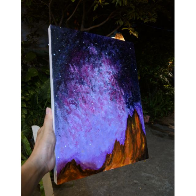 Tranh vẽ Canvas chủ đề Galaxy 30x40cm