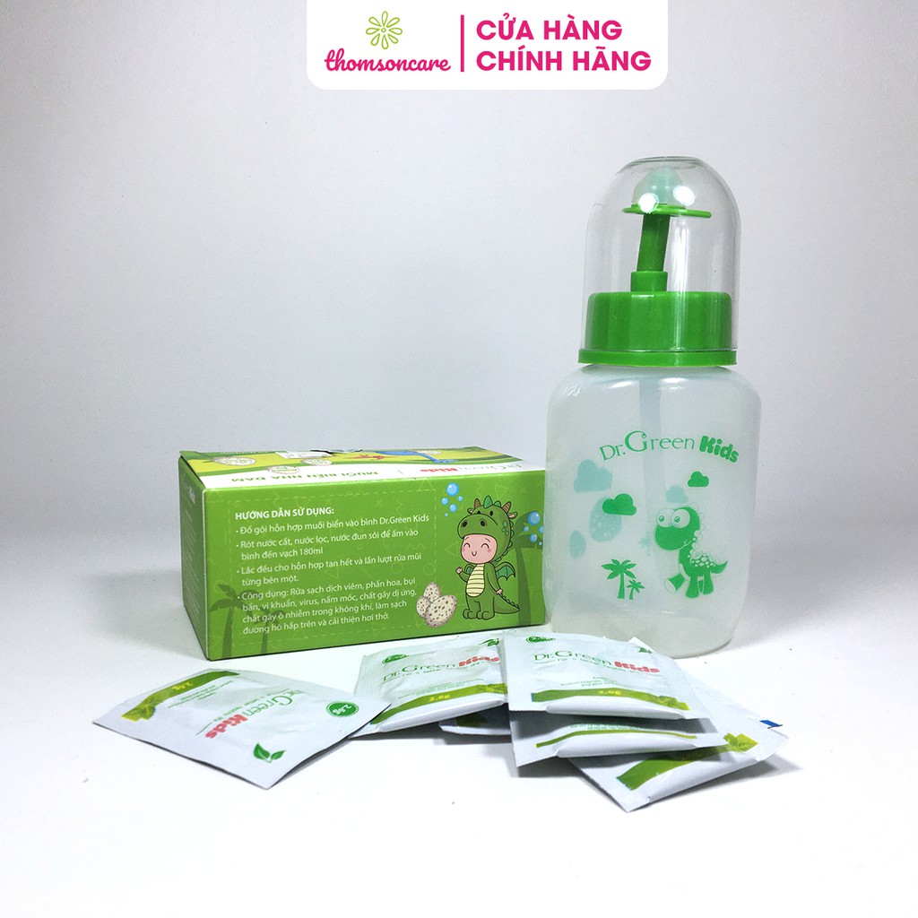 Bình rửa mũi Dr Green Kids - An toàn, tiện lợi khi sử dụng cho trẻ em