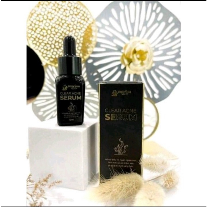Clear Acne Quyên Lara 12Ml Tinh Chất Serum Hết Mụn-Làm Mờ Vết Thâm Sẹo-Se Khít Lỗ Chân Lông- Ngăn Ngừa Mụn Tái Phát