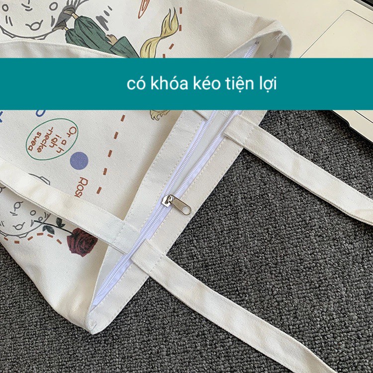 Túi canvas túi tote họa tiết độc đáo