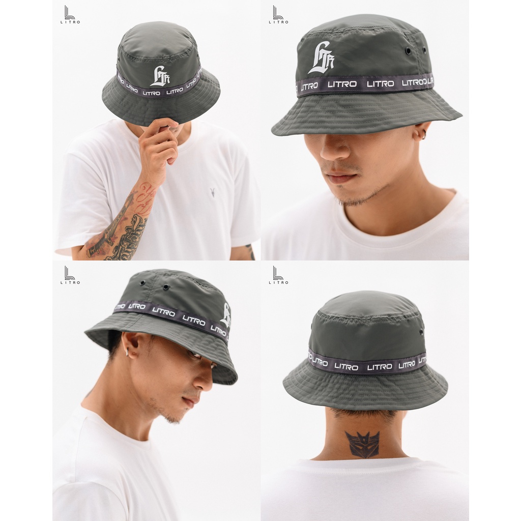 Mũ Bucket nam nữ chính hãng LITRO Nón bucket unisex cao cấp Mũ vành hàng thiết kế vải gió xuất khẩu MU001