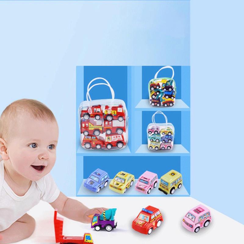 Set 6 Mô Hình Xe Tải Đồ Chơi Mini Cho Bé
