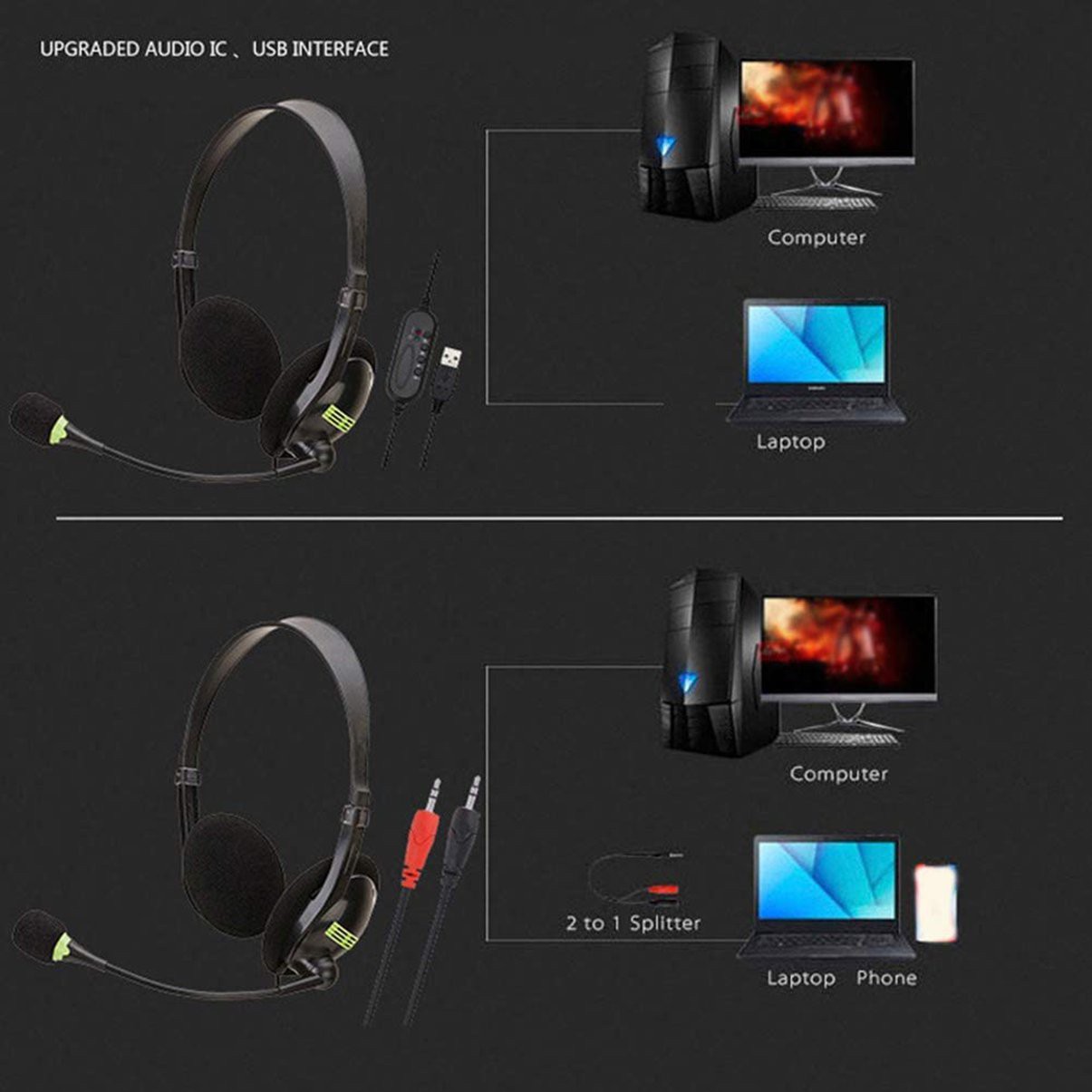 Tai Nghe Giao Diện Usb Kèm Mic | BigBuy360 - bigbuy360.vn