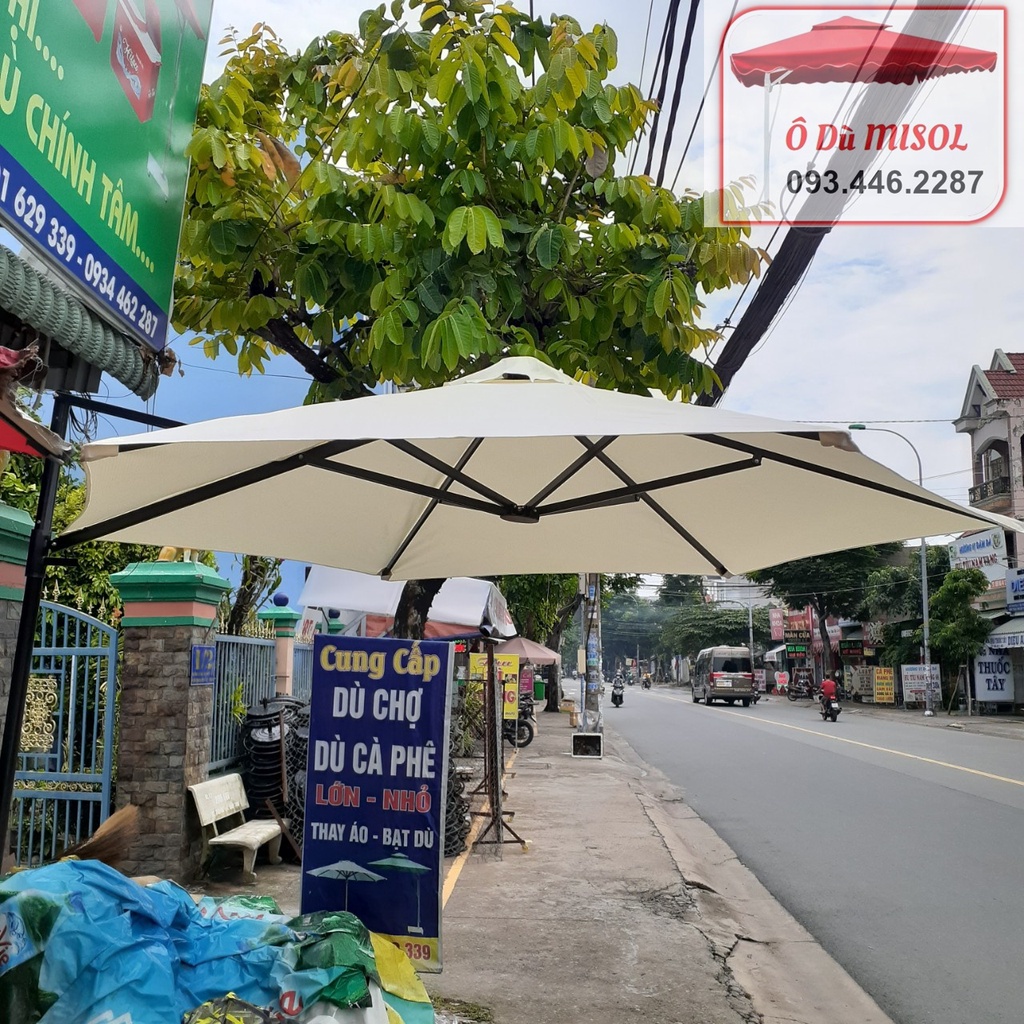 DÙ LỆCH TÂM TRÒN TAI THỎ VẢI BỀN ĐƯỜNG KÍNH 3M KHÔNG BAO GỒM CẢ ĐẾ