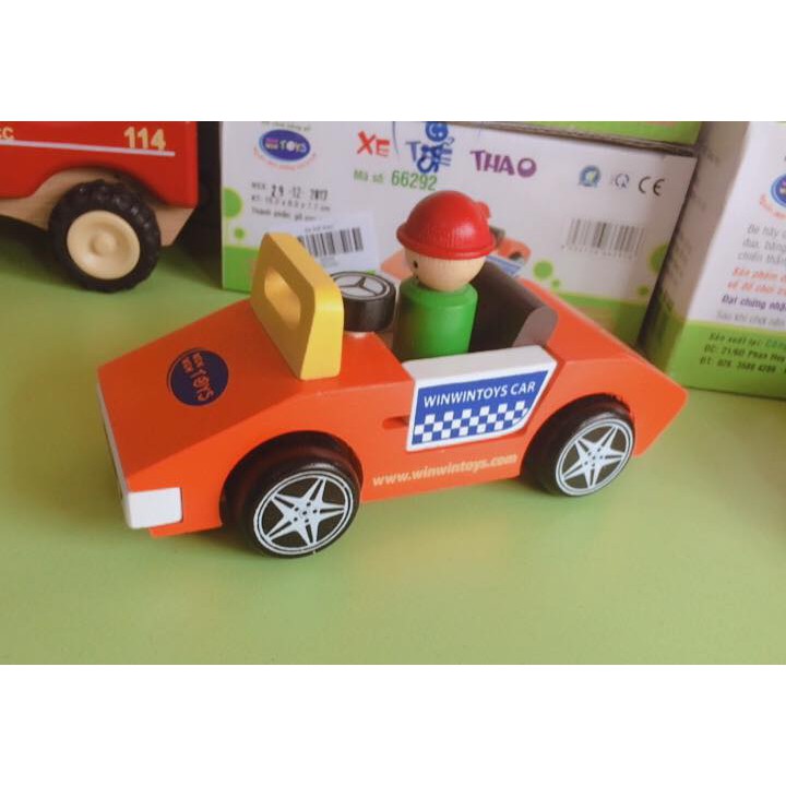 Đồ chơi gỗ Winwintoys - Xe thể thao cho bé trai.