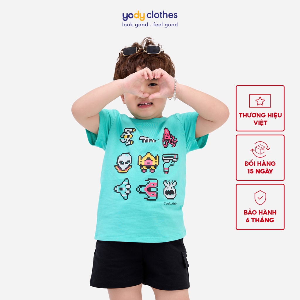 Áo thun cho bé YODY phông trẻ em vải cotton mềm mát in hình ngộ nghĩnh TSK5177