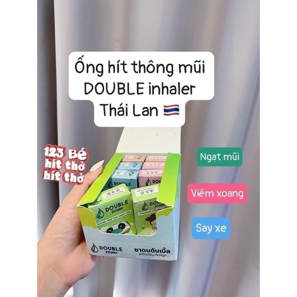 Ống hít thông mũi 2 đầu Thai Herb Double Inhaler Kiểu Dáng Xinh Xắn