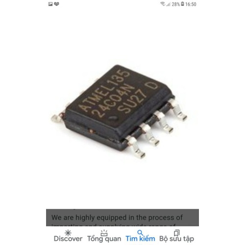 1-CHIẾC IC NHỚ 24C04 VANG SỐ IC TRẮNG