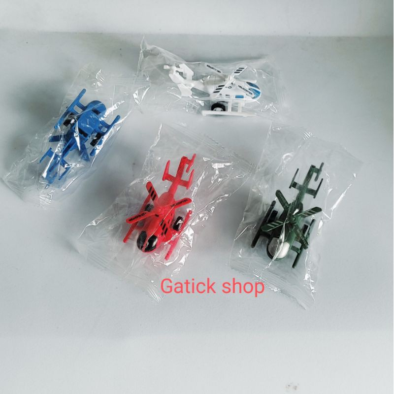 Set 4 máy bay trang trí bánh kem, máy bay trực thăng topper cake