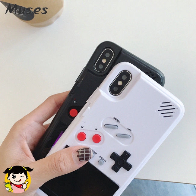 Muse07 Vỏ điện thoại For iPhone6/7/8,6/7/8 Plus,X/Xs,XR,X Max Color Tetris Game Screen Play Retro Case
